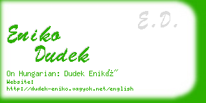 eniko dudek business card